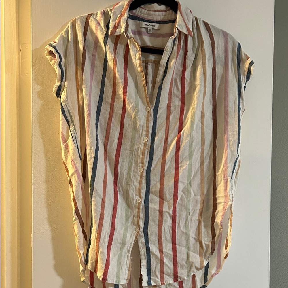 Madewell XS button up shirt colorful stripes